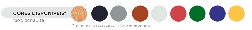 Cores telhas pré-pintadas Açotel